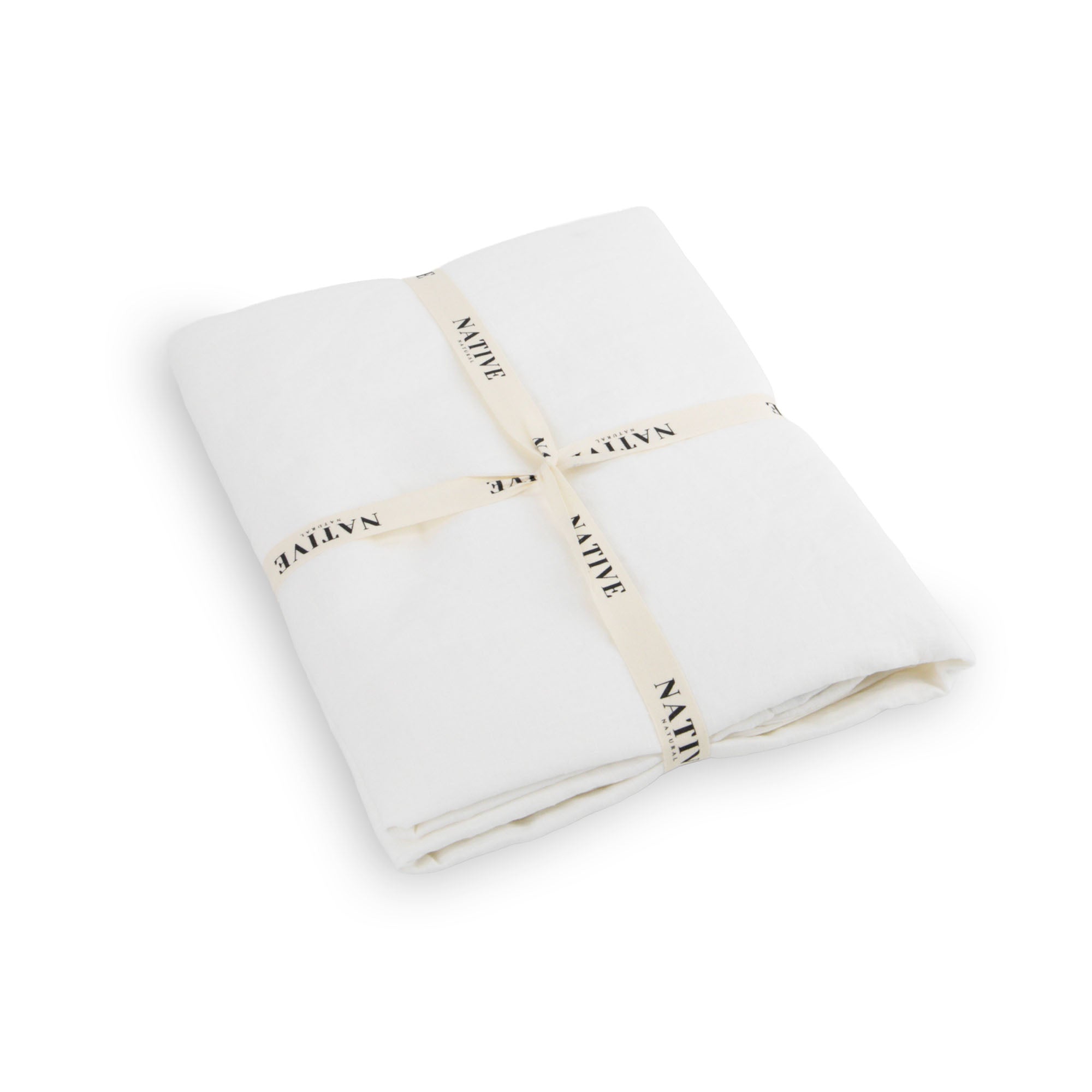 White 100% Linen Fitted Sheet
